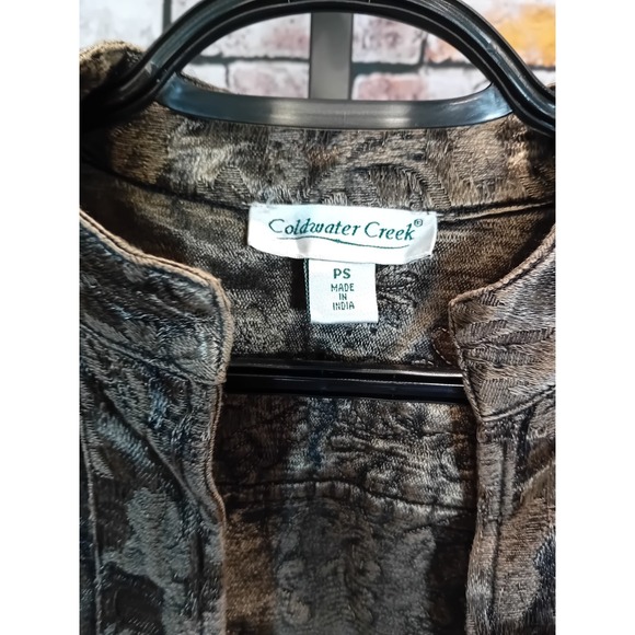 Vintage Coldwater creek embroidered Bronze jacket blazer size PS PLEASE READ - Picture 2 of 10